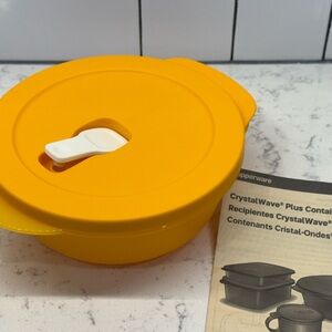 Tupperware CrystalWave 600 mL Bowl - Orange Microwave & Dishwasher Safe